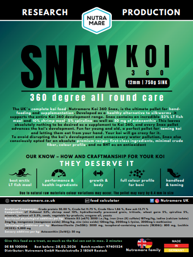 Snax360 - The Ultimate Koi Snack! 750g